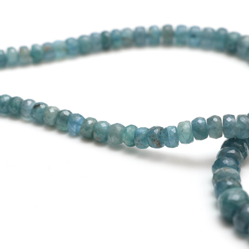 Grandidierite Faceted Roundel Beads, Grandidierite Roundel Beads, 4.5 mm to 9.5 mm , Gem Quality - 15 Inch Full Strand, Price Per Strand - National Facets, Gemstone Manufacturer, Natural Gemstones, Gemstone Beads