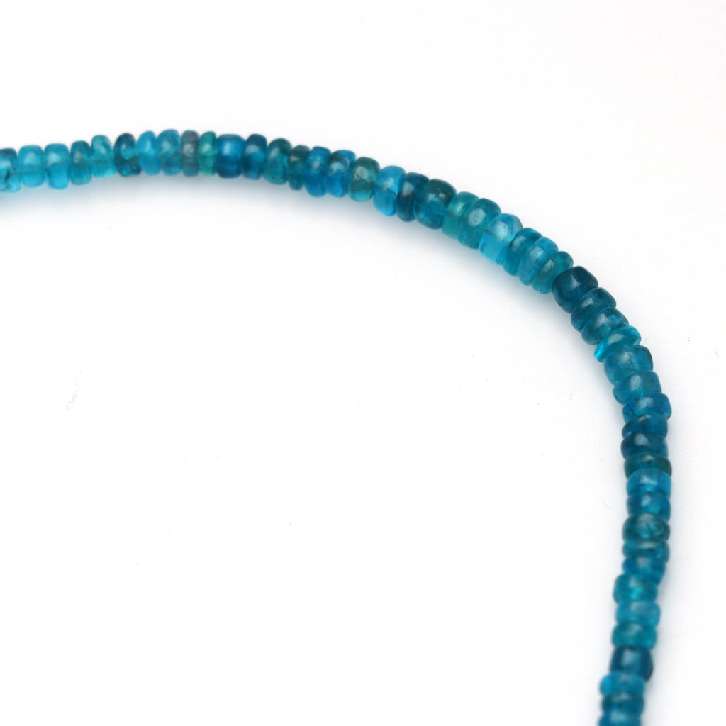 Neon Apatite Smooth Beads, 3 MM to 4 MM, Neon Apatite, Smooth Beads, 21 cm ,Price Per Strand - National Facets, Gemstone Manufacturer, Natural Gemstones, Gemstone Beads