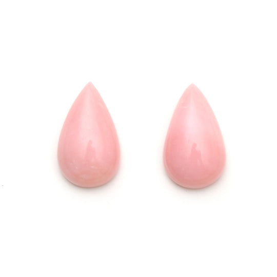 Natural Pink Opal Smooth Pear Cabochon Gemstone | 15x25 mm | Gemstone Cabochon | Pair ( 2 Pieces )
