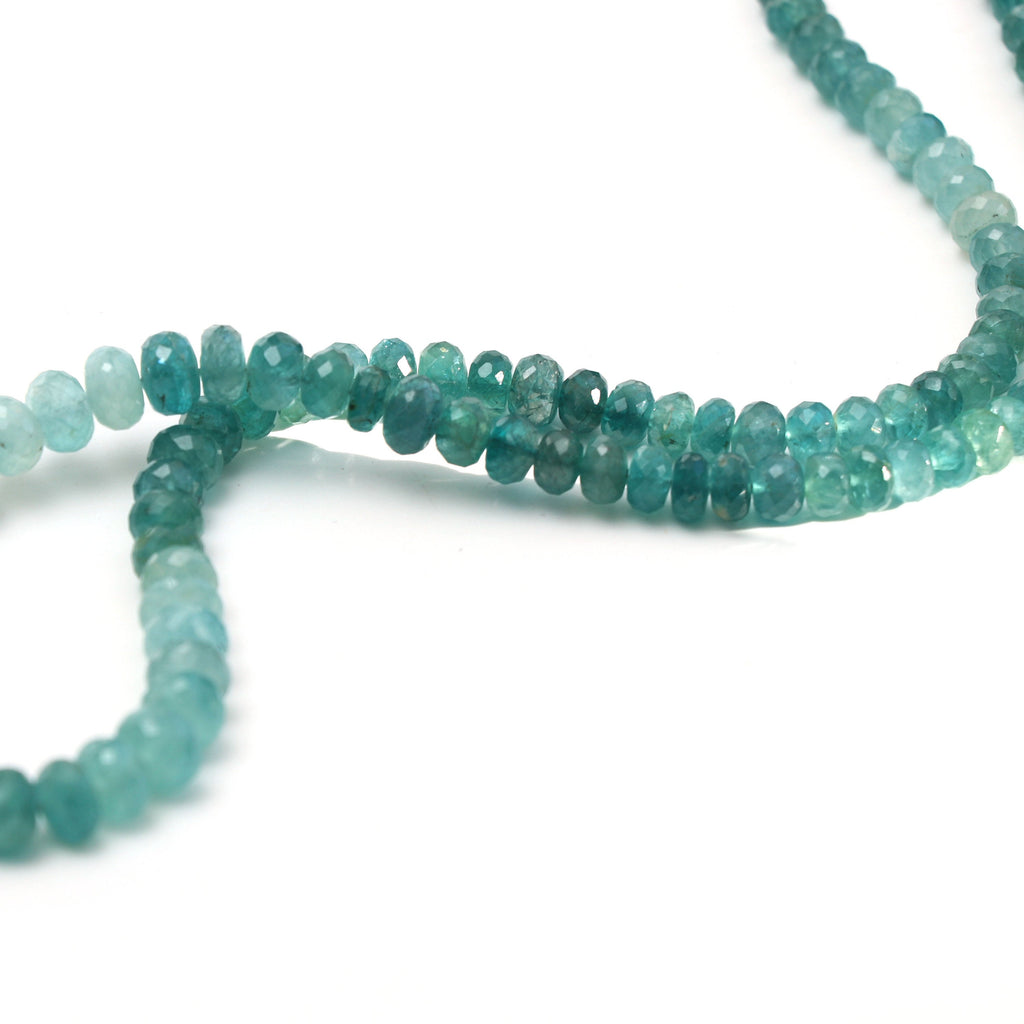 Natural Grandidierite Roundel Faceted Beads, 6 mm to 7.5 mm, Gem Quality, 8 Inch6 Inch\ 18 Inches ,Full Strand, Price Per Strand - National Facets, Gemstone Manufacturer, Natural Gemstones, Gemstone Beads