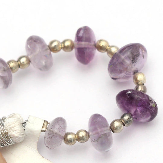 Natural Fluorite Smooth Roundel Beads, Fluorite Smooth - 6 mm To 8 mm - Fluorite Jewelry Making Beads, 2 Inch, Price Per Strand