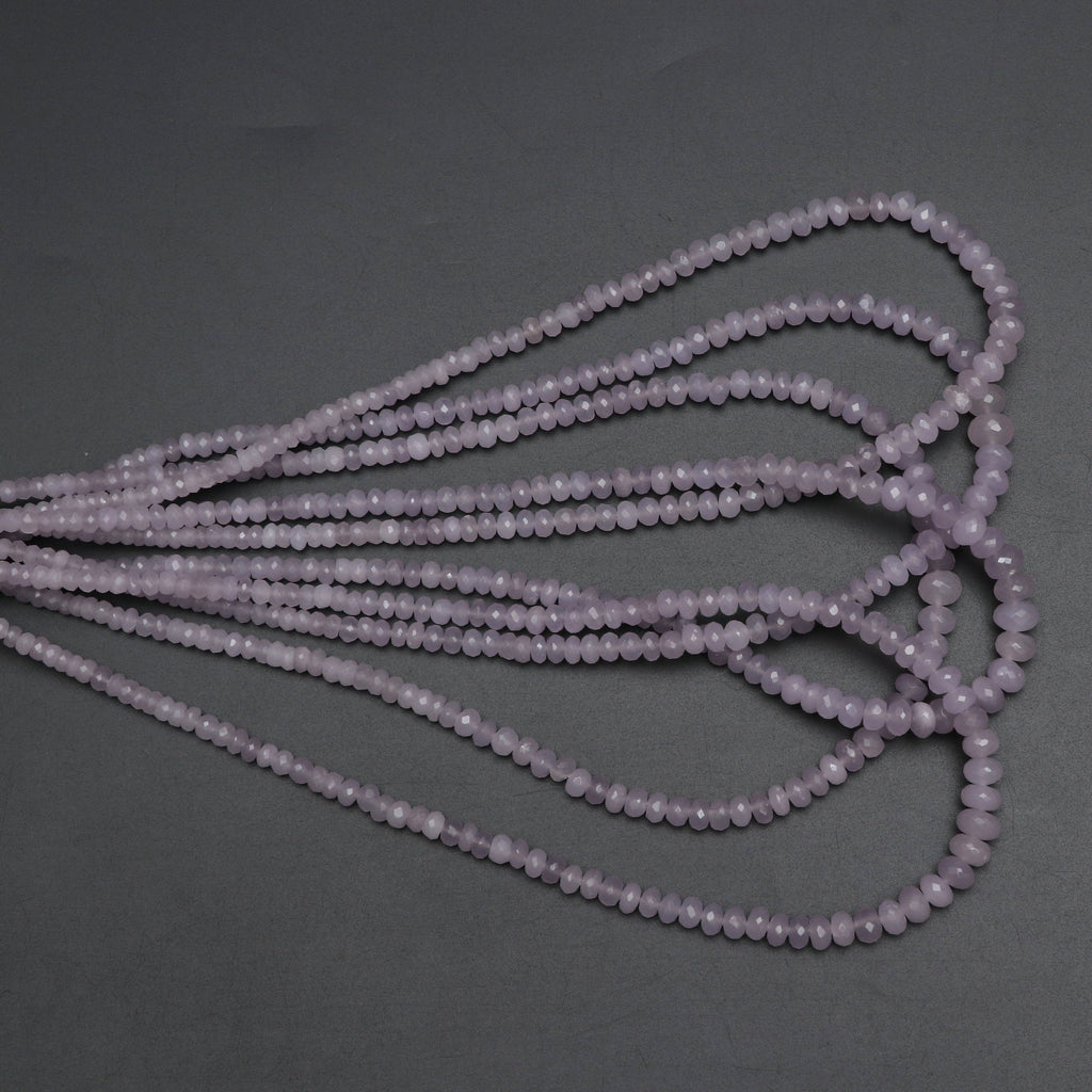 Natural Yttrium Fluorite Faceted Rondelle Beads | Unique Purple Fluorite | 4 mm to 8.5 mm | 8 Inch/ 18 Inch | Price Per Strand - National Facets, Gemstone Manufacturer, Natural Gemstones, Gemstone Beads