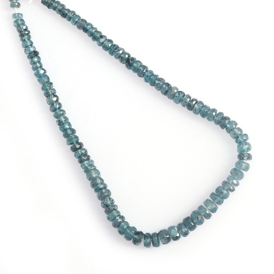 Indigo Kyanite Faceted Rondelle Beads, 3 mm to 5 mm, 8 Inch Strand