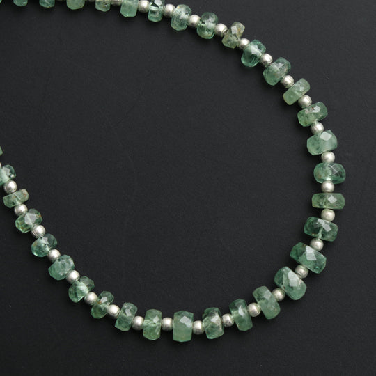 Mint Kyanite Faceted Beads, Green Kyanite Beads, 3 mm to 6 mm - Mint Kyanite Jewelry Making Beads, 8 Inch, Price Per Strand