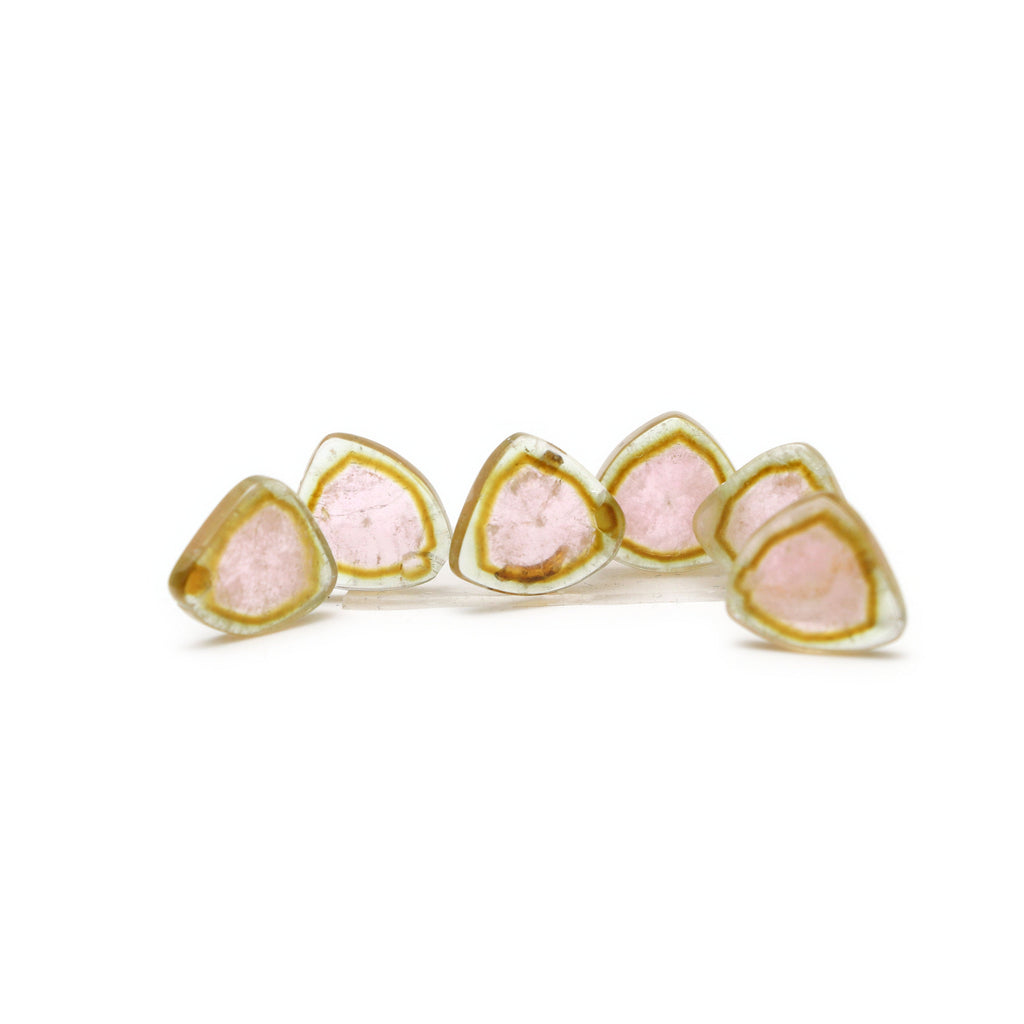 Natural Tourmaline Smooth Organic Shaped Loose Gemstone, 13.5x11x3 mm, Tourmaline Gemstone, Gem Quality, 6 Pieces - National Facets, Gemstone Manufacturer, Natural Gemstones, Gemstone Beads