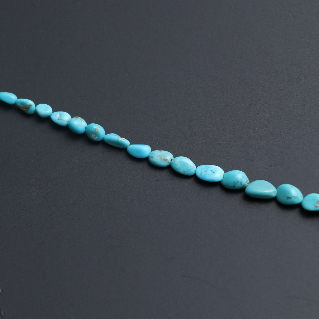 Turquoise Smooth Nuggets Beads, Turquoise nuggets - 4x3 mm to 5x7.5 mm - Turquoise Nuggets - Gem Quality, 8 Inch, Price Per Strand - National Facets, Gemstone Manufacturer, Natural Gemstones, Gemstone Beads