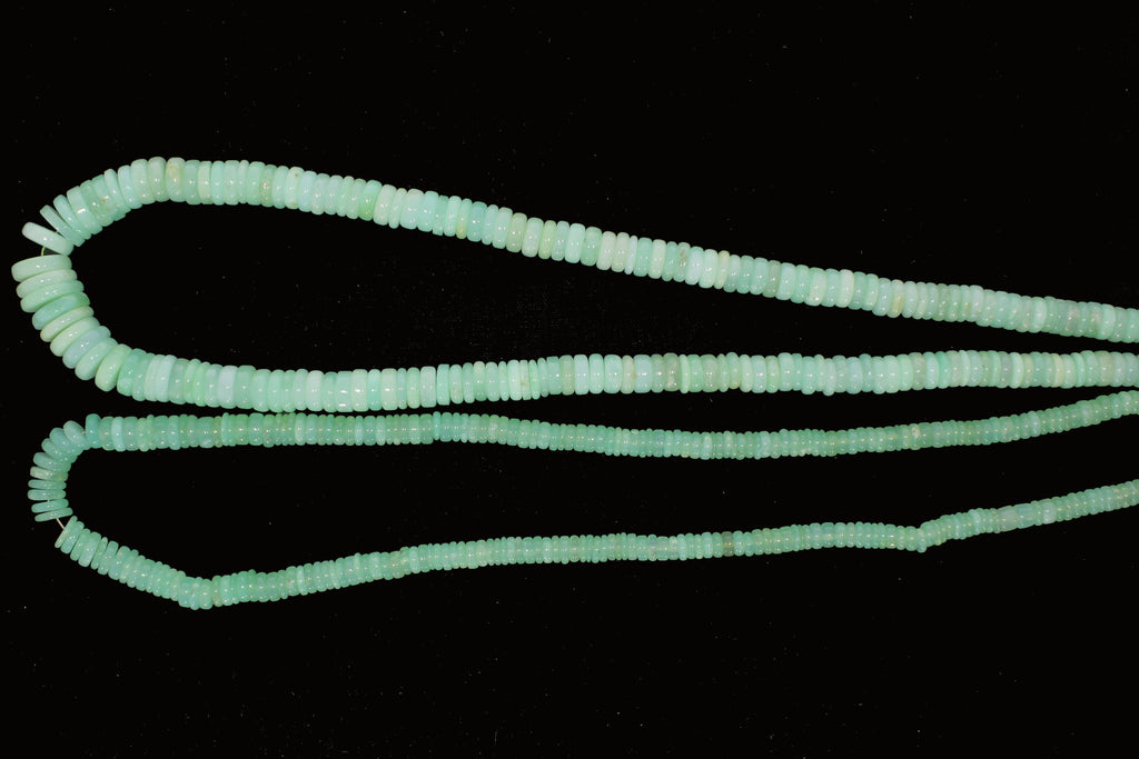 Chrysoprase Smooth Wheels Beads , 4.5 to 12 mm, AA/ A Quality 18 Inch Strand Price Per Strand - National Facets, Gemstone Manufacturer, Natural Gemstones, Gemstone Beads