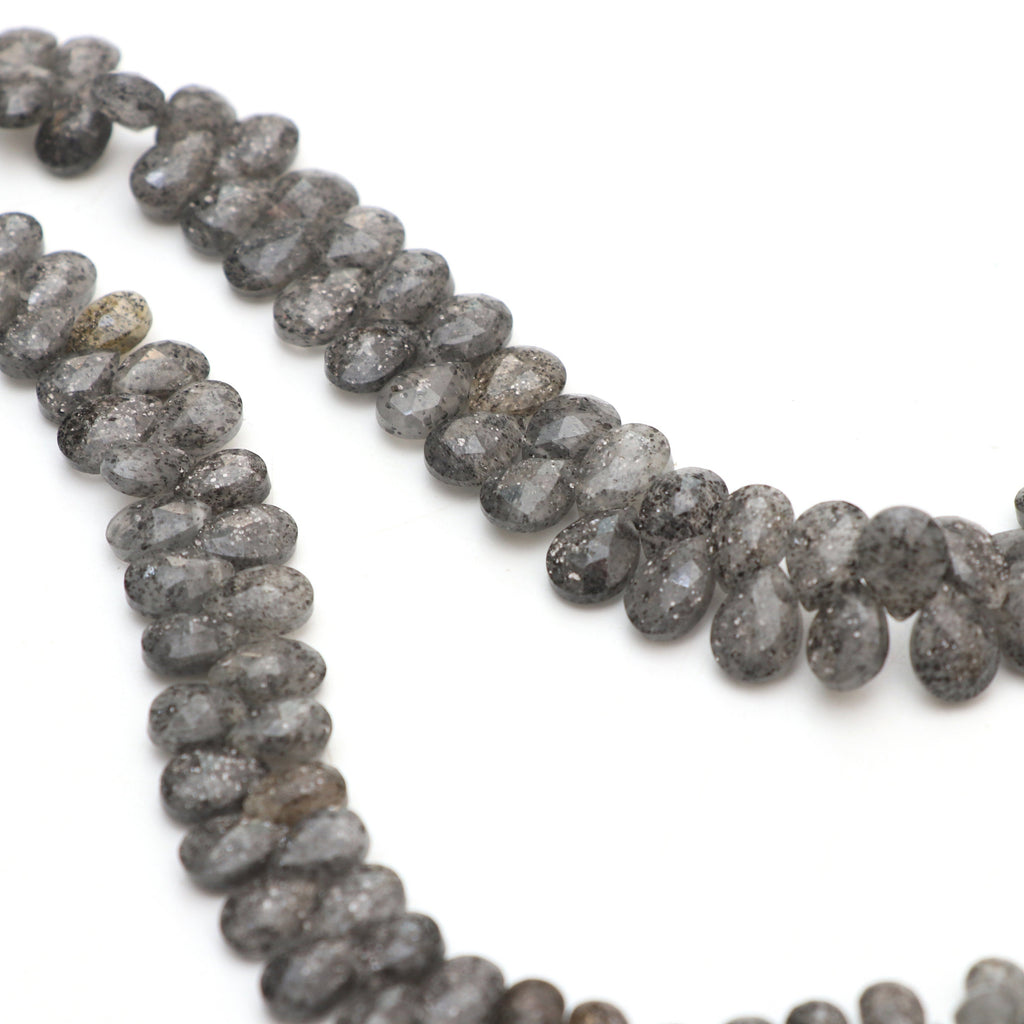 Celestial Quartz Faceted Pear Beads - 5x8 mm to 7x9 mm - Celestial Quartz - Gem Quality , 6.5 Inch Full Strand, Price Per Strand - National Facets, Gemstone Manufacturer, Natural Gemstones, Gemstone Beads