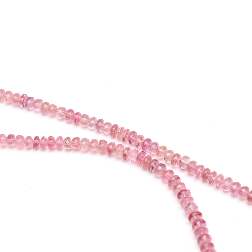 Natural Tourmaline Smooth Rondelle Beads | Unique Tourmaline | 4 mm to 7 mm | 8 Inch/ 18 Inch Full Strand | Price Per Strand - National Facets, Gemstone Manufacturer, Natural Gemstones, Gemstone Beads