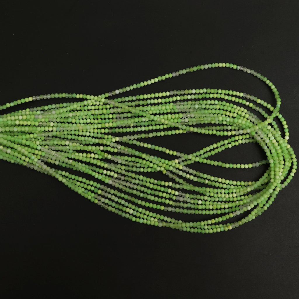 Green Opal Color Enhanced Faceted Rondelle Beads | 3 mm | Rare beads necklace | 18 Inch Full Strand | Price Per Strand - National Facets, Gemstone Manufacturer, Natural Gemstones, Gemstone Beads