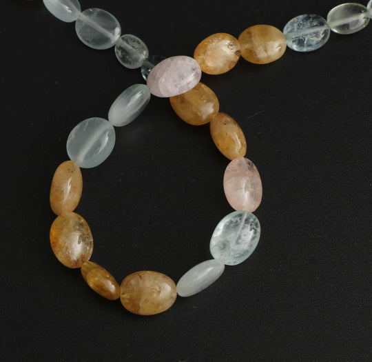 5x6 mm to 7.5x9 mm Multi Aquamarine Smooth Oval Beads