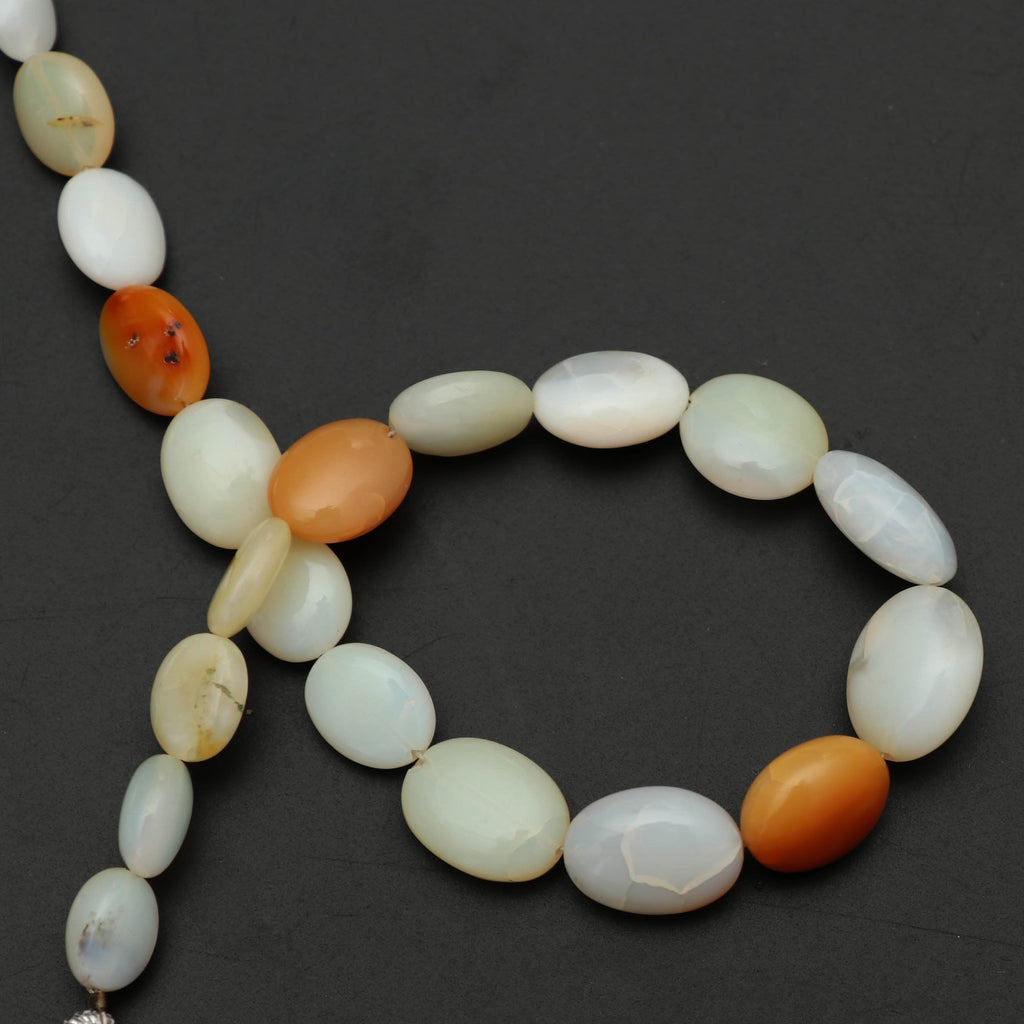 Ethiopian Fire Opal Smooth Oval Beads - 6x8 mm to 9x12 mm - Ethiopian Opal - Gem Quality , 8 Inch Full Strand, Price Per Strand - National Facets, Gemstone Manufacturer, Natural Gemstones, Gemstone Beads