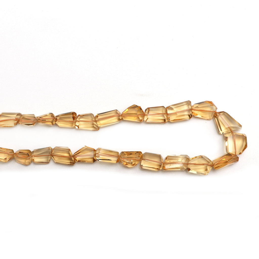 Citrine Faceted Tumble Beads - 6x10 mm to 11x15 mm - Citrine Tumble Gemstone - Gem Quality , 8 Inch/16 Inch/18 Inch, Price Per Strand - National Facets, Gemstone Manufacturer, Natural Gemstones, Gemstone Beads