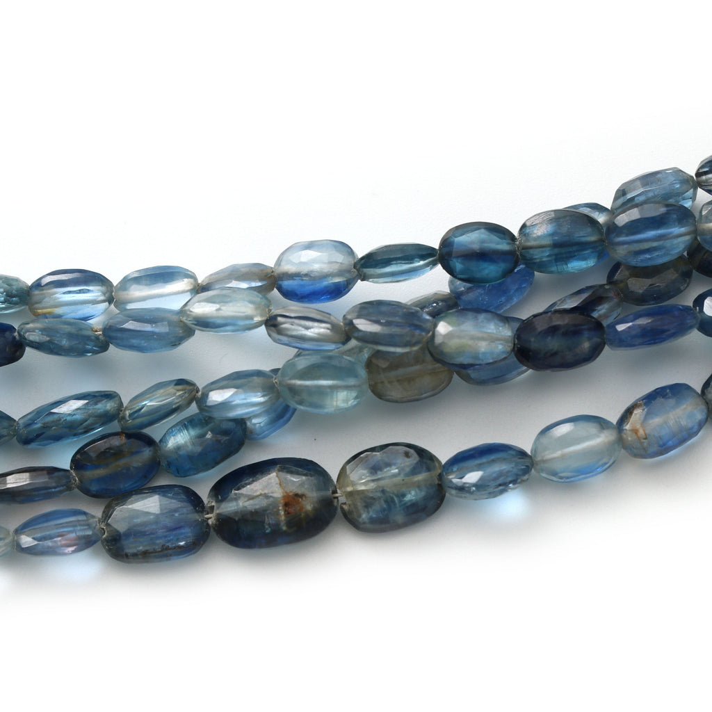 Unique Kyanite Faceted Oval Beads, 3.5x4.5 mm to 8x11 mm, Kyanite Oval Beads- Gem Quality , 86 Inch Full Strand, Price Per Strand - National Facets, Gemstone Manufacturer, Natural Gemstones, Gemstone Beads