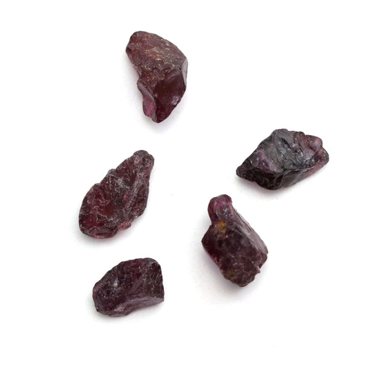 Natural Garnet Organic Rough Loose Gemstone | 10x16 mm | Garnet Jewelry Making Gemstone | Set of 10 Pieces