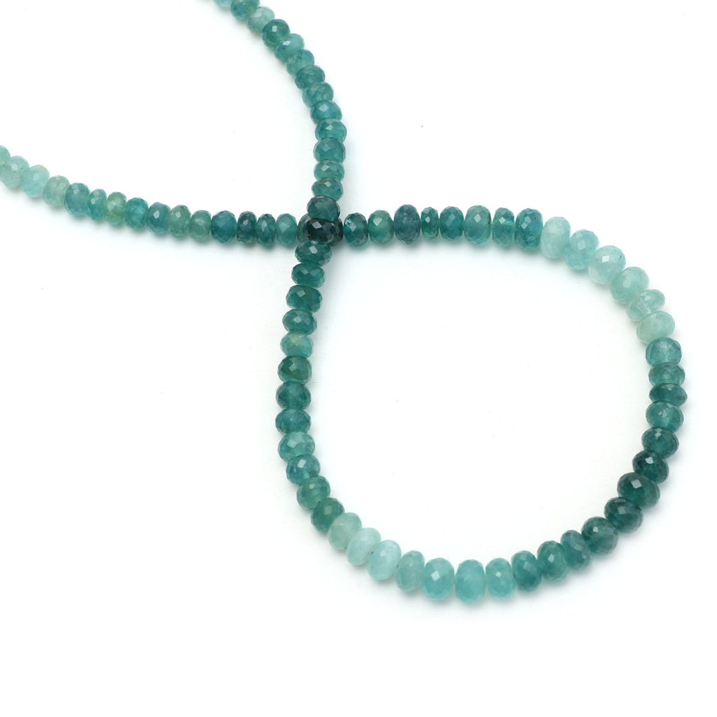 Natural Grandidierite Roundel Faceted Beads, 6 mm to 7.5 mm, Gem Quality, 8 Inch6 Inch\ 18 Inches ,Full Strand, Price Per Strand - National Facets, Gemstone Manufacturer, Natural Gemstones, Gemstone Beads