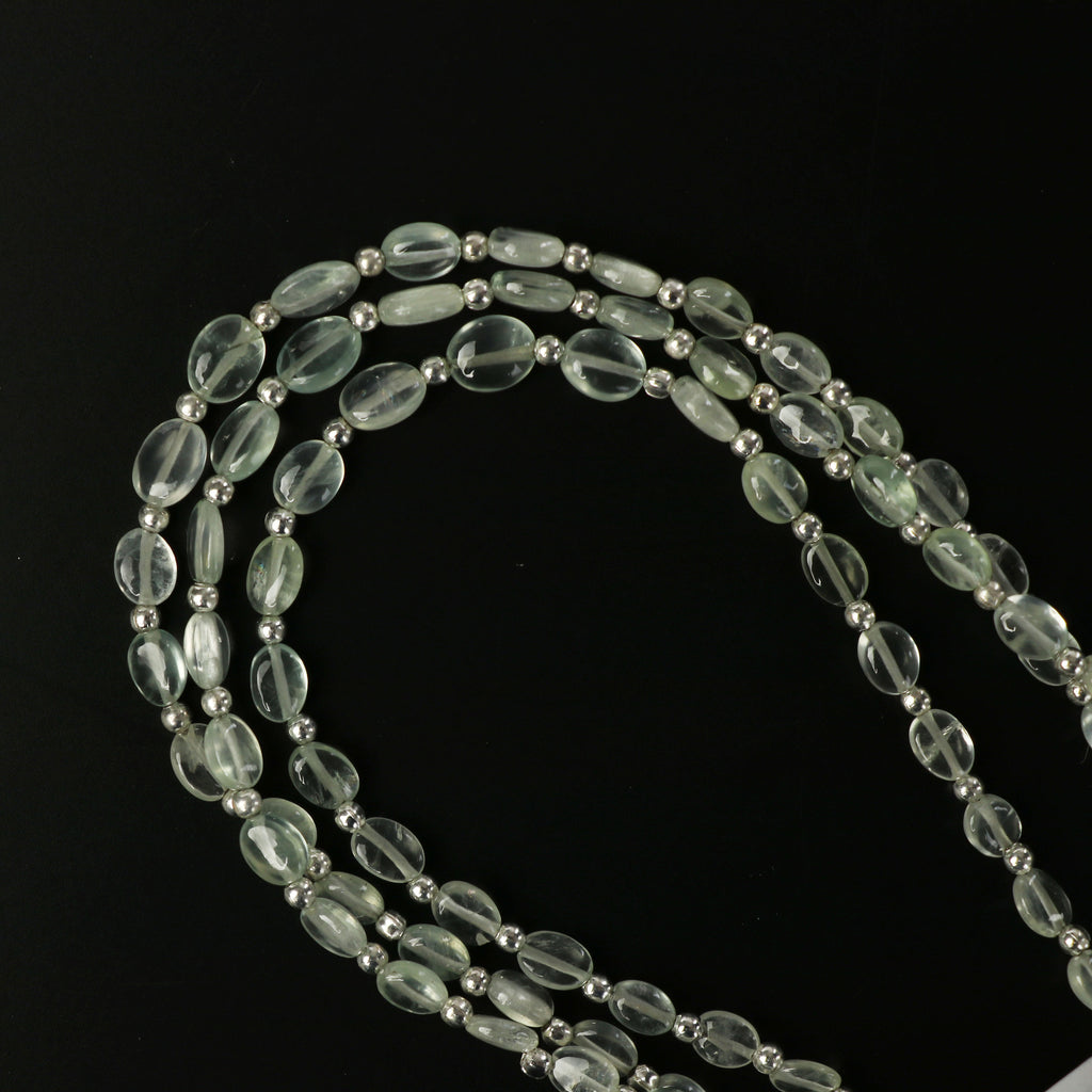 Prehnite Smooth Oval ,Pink Prehnite Oval, Smooth Oval, Prehnite Smooth Oval, 5x3 mm to 7x6 mm, AA Quality 8 Inch Strand - National Facets, Gemstone Manufacturer, Natural Gemstones, Gemstone Beads