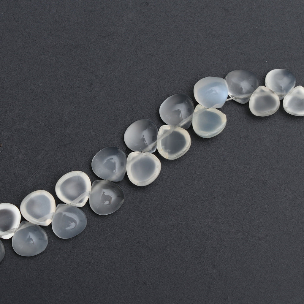 White Moonstone Heart Smooth Beads, 5x5 mm to 6x6 mm -White Moonstone Cabs - Gem Quality , 8 Inch/ 20 Cm Full Strand, Price Per Strand - National Facets, Gemstone Manufacturer, Natural Gemstones, Gemstone Beads