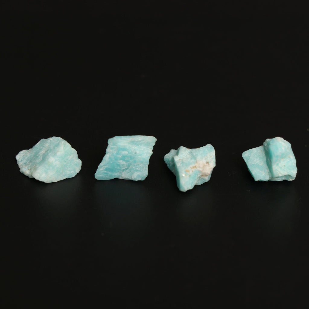 Natural Amazonite Organic Rough Loose Gemstone | 12x15 mm | Rough Loose Gemstone | Set of 10 Pieces - National Facets, Gemstone Manufacturer, Natural Gemstones, Gemstone Beads