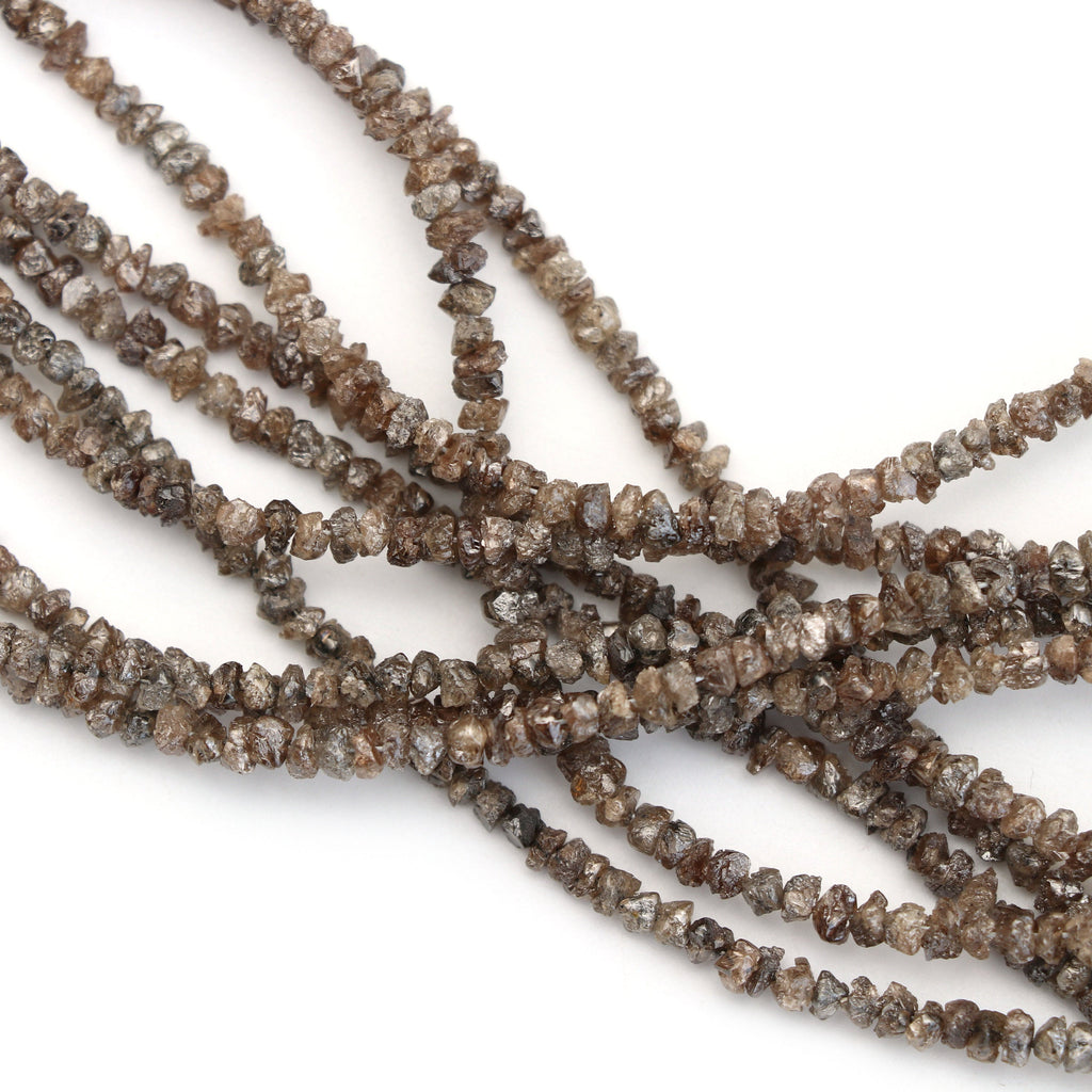 Brown Diamond Chips Organic Beads - 3mm To 4.5mm - Organic Chips Diamond, 16 Inch Strands, Price Per Strand - National Facets, Gemstone Manufacturer, Natural Gemstones, Gemstone Beads