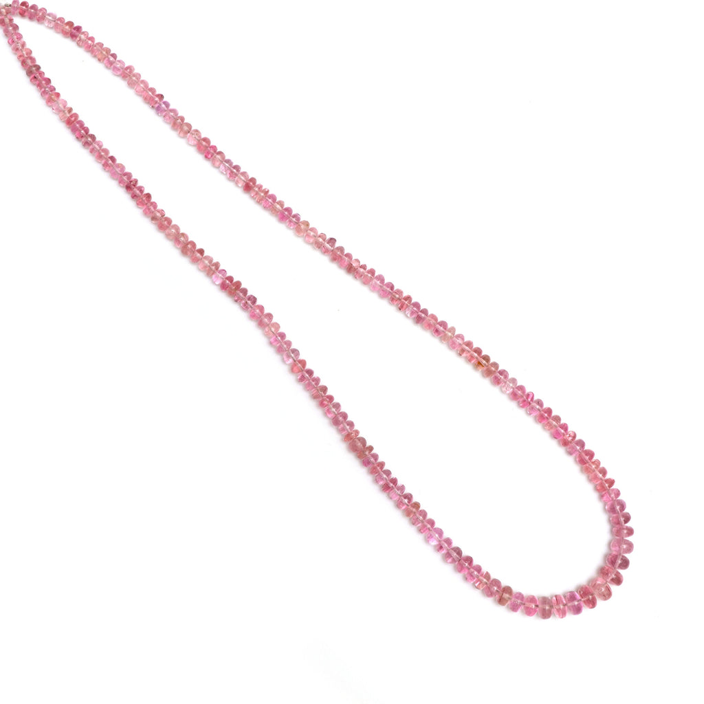 Natural Tourmaline Smooth Rondelle Beads | Unique Tourmaline | 4 mm to 7 mm | 8 Inch/ 18 Inch Full Strand | Price Per Strand - National Facets, Gemstone Manufacturer, Natural Gemstones, Gemstone Beads