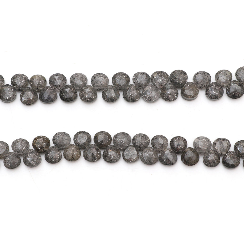 Celestial Quartz Faceted Heart Beads - 6.5x6.5 mm to 7.5x7.5 mm - Celestial Quartz - Gem Quality , 8 Inch Full Strand, Price Per Strand - National Facets, Gemstone Manufacturer, Natural Gemstones, Gemstone Beads