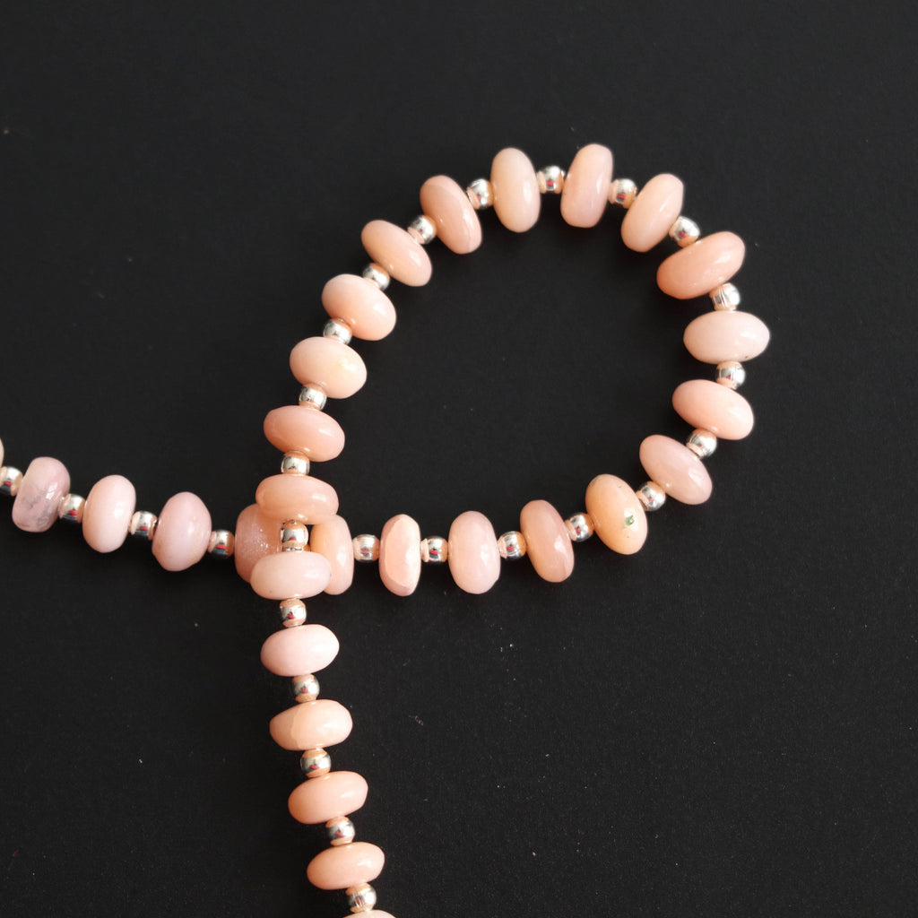 Natural Pink Opal Smooth Beads - 6 mm to 7 mm - Pink Opal - Pink Opal, Opal Beads- Gem Quality , 8 Inch/ 20 Cm Full Strand, Price Per Strand - National Facets, Gemstone Manufacturer, Natural Gemstones, Gemstone Beads