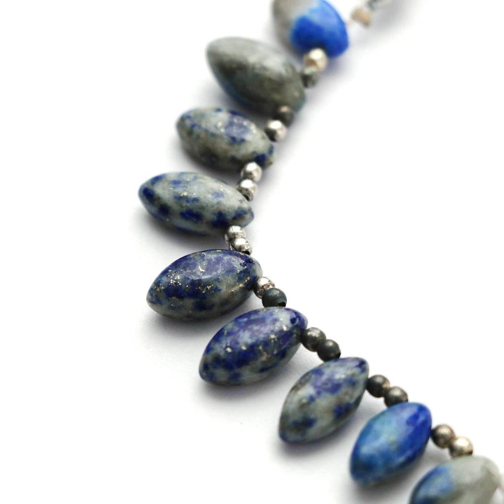 Best Quality Natural Lapis Lazuli Smooth Marquise Shape - 6x10 mm to 7x12 mm- Lapis Marquise Shape - Gem Quality , 3 Inch, Price Per Strand - National Facets, Gemstone Manufacturer, Natural Gemstones, Gemstone Beads