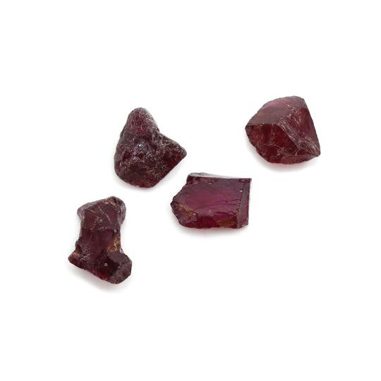 Natural Garnet Organic Rough Loose Gemstone | 10x12 mm | Garnet Jewelry Making Gemstone | Set of 10 Pieces