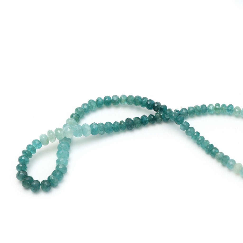 Natural Grandidierite Roundel Faceted Beads, 6 mm to 7.5 mm, Gem Quality, 8 Inch6 Inch\ 18 Inches ,Full Strand, Price Per Strand - National Facets, Gemstone Manufacturer, Natural Gemstones, Gemstone Beads