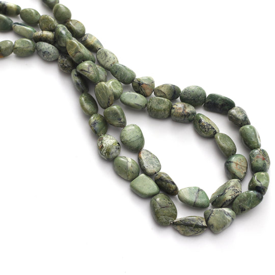 Natural Serpentine Opal Smooth Tumble Beads- 5.5x8.5 to 10.5x14.5 mm - Gem Quality ,8 Inch / 16 Inch Full Strand, Price Per Strand