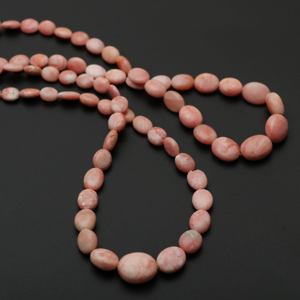 Peach Opal Smooth Tumble Beads | 6x7.5 mm to 11x15 mm | Peach Opal Smooth Beads | Gem Quality | 8 Inch/17 Inch | Price Per Strand - National Facets, Gemstone Manufacturer, Natural Gemstones, Gemstone Beads