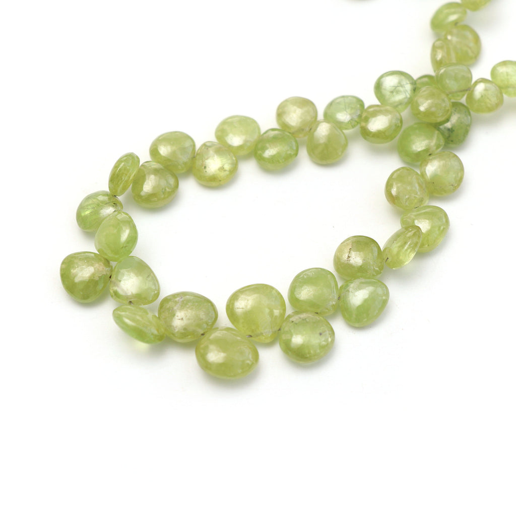 Sphene Smooth Heart Beads, 5x5mm to 9x9mm, Sphene Heart Beads - Gem Quality , 8 Inch/ 16 Inch/ 18 Inch Full Strand, Price Per Strand - National Facets, Gemstone Manufacturer, Natural Gemstones, Gemstone Beads