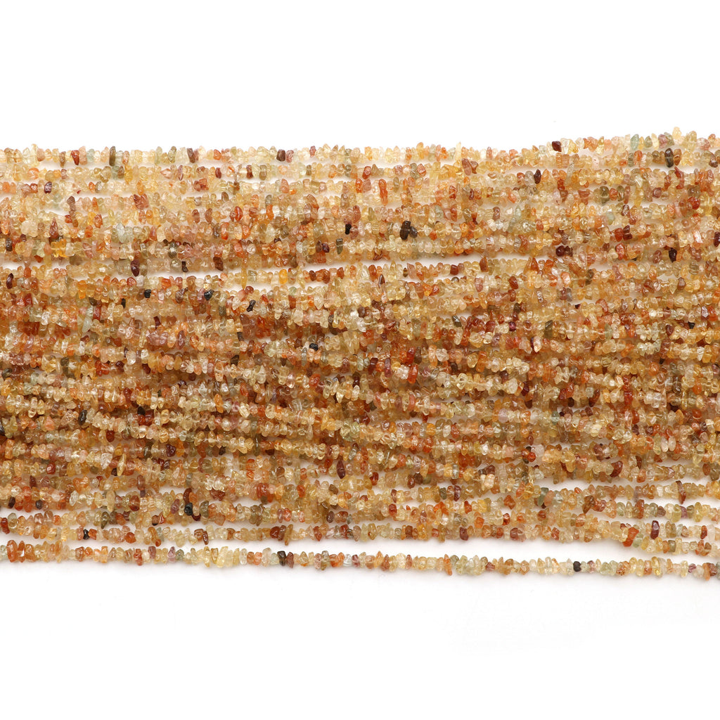 Natural Golden Zircon Smooth Nuggets Beads | 3x4 mm to 4x5.5 mm | Beaded Necklace | 34 Inch Full Strand | Pack of 5 Strands - National Facets, Gemstone Manufacturer, Natural Gemstones, Gemstone Beads