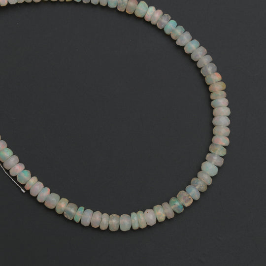 Ethiopian Opal Faceted Beads, 4 mm to 5 mm, Opal Jewelry Making Beads, 8 Inch, Price Per Strand
