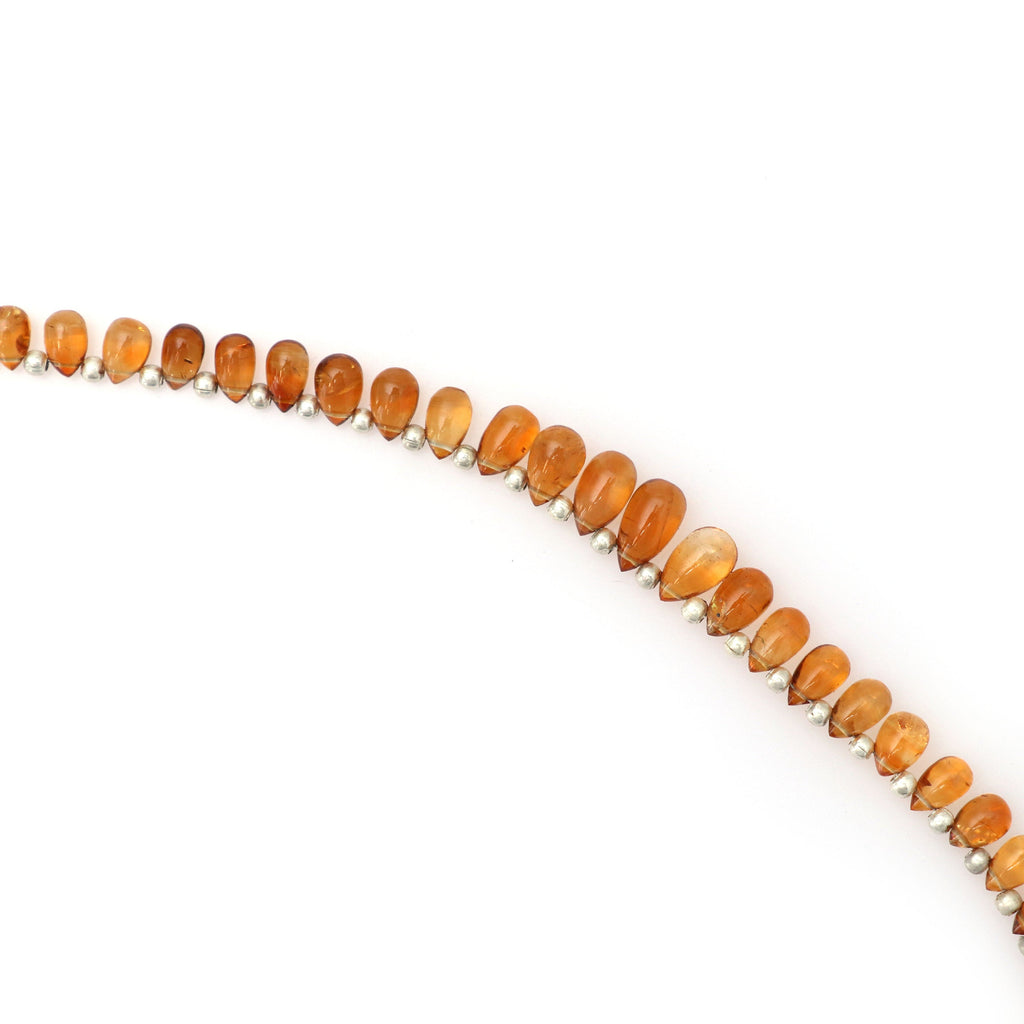 Citrine Smooth Drops Beads - 3x5 mm to 5x9 mm - Citrine Graduation Drops - Gem Quality , 15 Cm Full Strand, Price Per Strand - National Facets, Gemstone Manufacturer, Natural Gemstones, Gemstone Beads