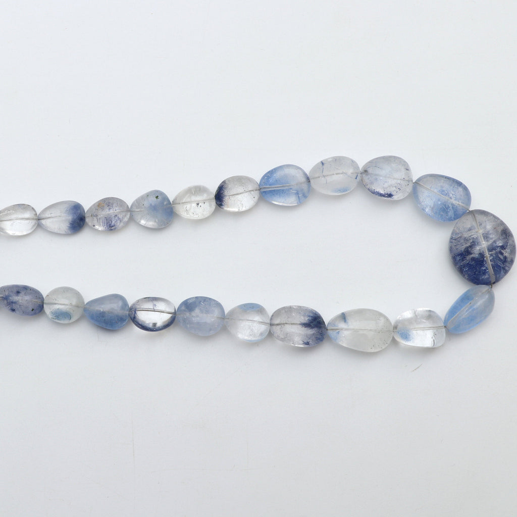 Natural Dumortierite Smooth Tumble Beads | Dumortierite Beads | 7.5x11 mm to 19x22 mm | 8 Inch/ 18 Inch | Price Per Strand - National Facets, Gemstone Manufacturer, Natural Gemstones, Gemstone Beads
