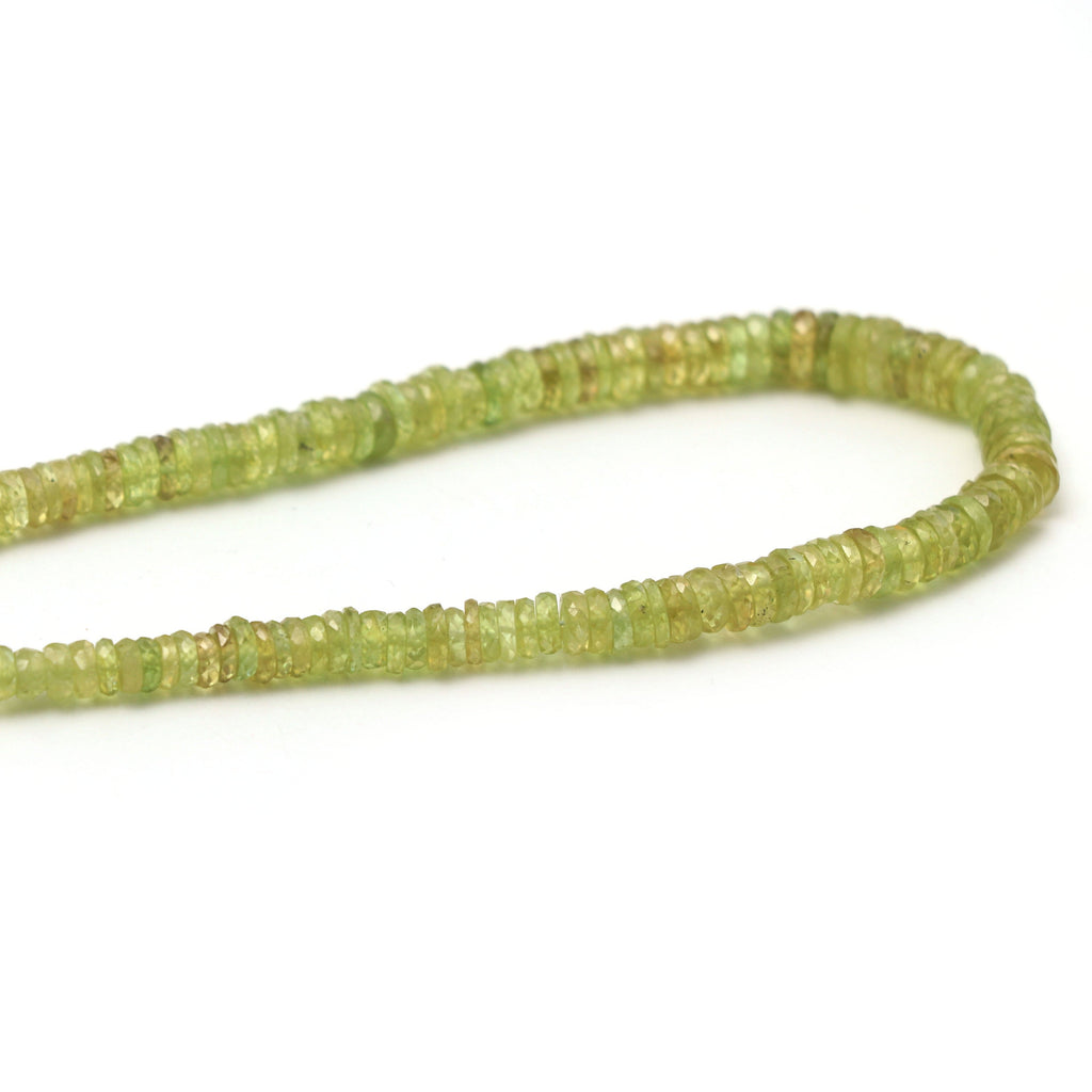 Sphene Faceted Tyre Beads, 2 mm to 5.5 mm, Sphene Tyre Beads - Gem Quality , 8 Inch/ 16 Inch/ 18 Inch Full Strand, Price Per Strand - National Facets, Gemstone Manufacturer, Natural Gemstones, Gemstone Beads