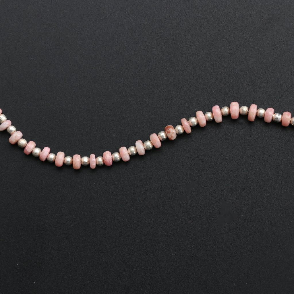 Thulite Smooth Beads, Thulite Roundel Beads, Natural Pink Thulite , Gemstone Beads- 3.5 mm to 4.5 mm - Gem Quality, 8 Inch, Price Per Strand - National Facets, Gemstone Manufacturer, Natural Gemstones, Gemstone Beads