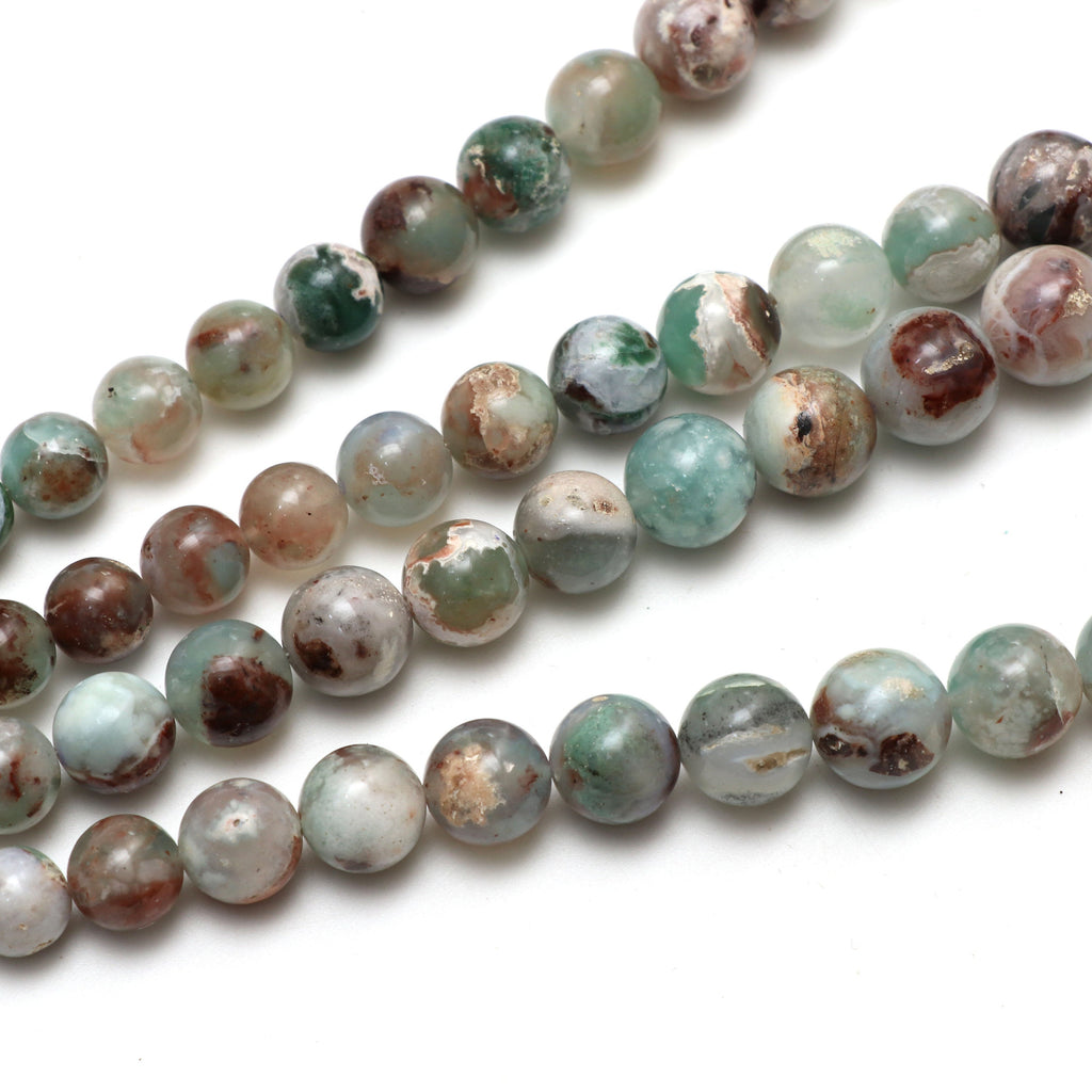 Aqua Chalcedony Smooth Balls Beads, Chalcedony Beads, 8.5 mm to 14.5 mm, Chalcedony Round- Gem Quality,18 Inch Full Strand, Price Per Strand - National Facets, Gemstone Manufacturer, Natural Gemstones, Gemstone Beads