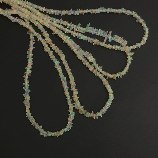 Natural Ethiopian Opal Smooth Square Honey Color Beads | 3 mm to 4 mm | Opal Jewelry Making Beads | 18 Inches Full Strand | Price Per Strand