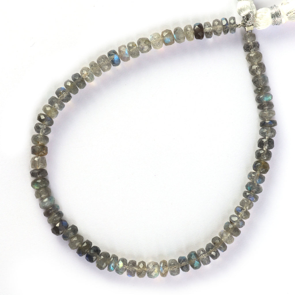 Natural Labradorite Round Faceted Beads, 4 MM to 6 MM, Labradorite , 8 Inch, Per Strand Price - National Facets, Gemstone Manufacturer, Natural Gemstones, Gemstone Beads