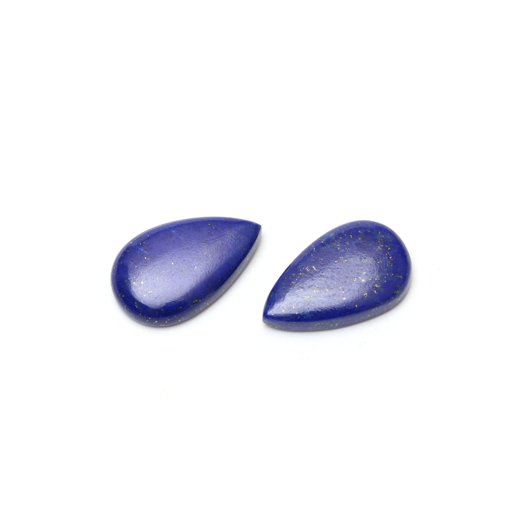 AAA Quality Natural Lapis Smooth Pear Cabochon Gemstone | 14x22 mm | Gemstone Cabochon | Pair ( 2 Pieces ) - National Facets, Gemstone Manufacturer, Natural Gemstones, Gemstone Beads