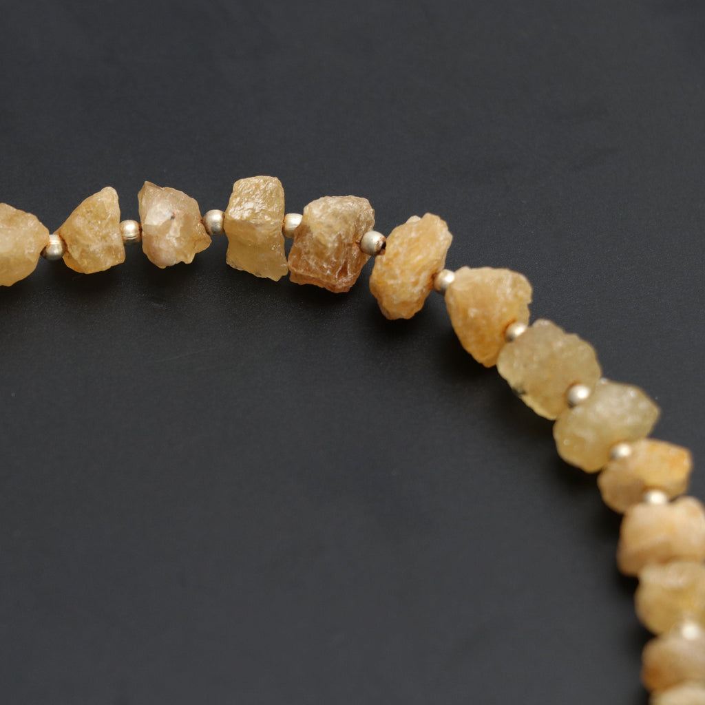 Raw Yellow Aqua Gemstone Beads, Rough Yellow Aqua Stone-6 mm To 10 mm- Yellow Aqua Crystal, Yellow Aqua,8 Inch,Jewelry Making Gemstone, Aqua - National Facets, Gemstone Manufacturer, Natural Gemstones, Gemstone Beads