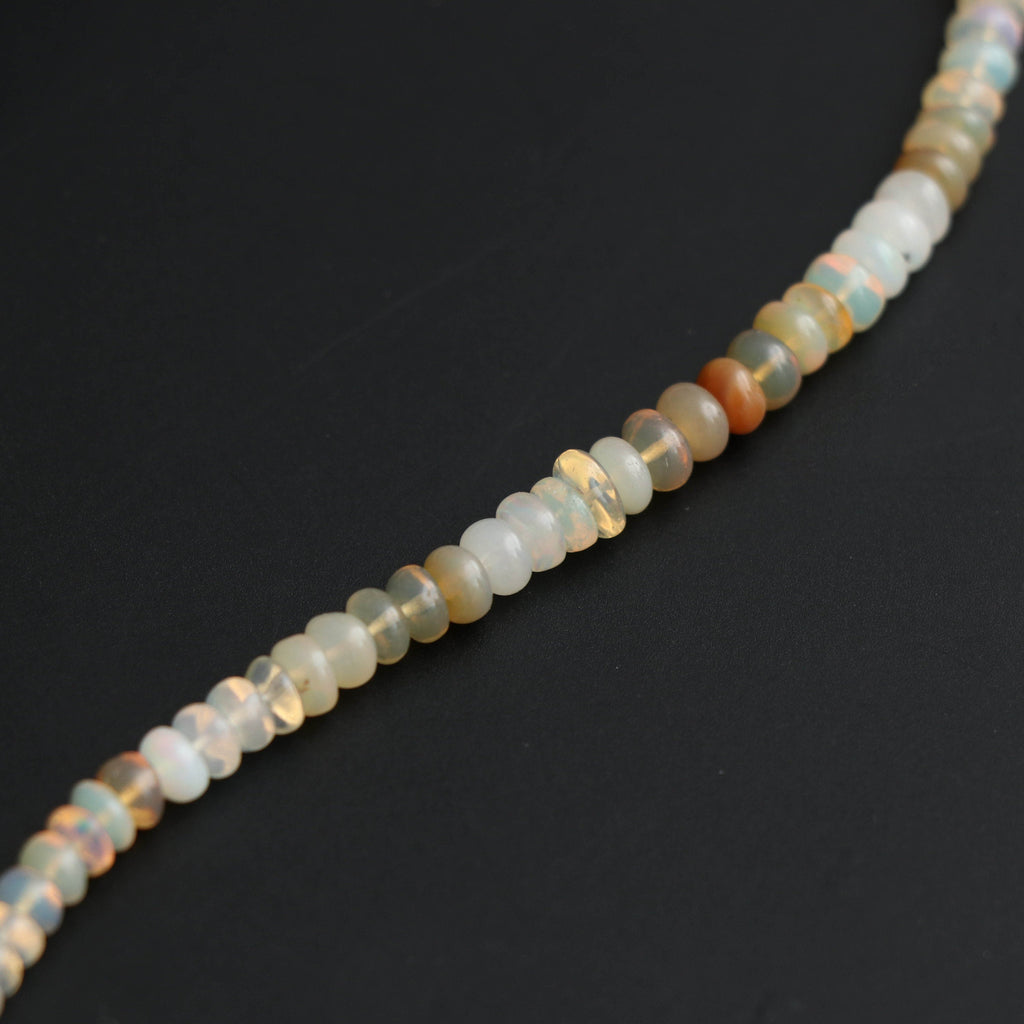 Natural Ethiopian Opal Smooth Beads , Ethiopian Opal , Opal Beads, 4 mm to 6 mm- Gem Quality, 8 Inch 6 Inch Full Strand, Price Per Strand - National Facets, Gemstone Manufacturer, Natural Gemstones, Gemstone Beads