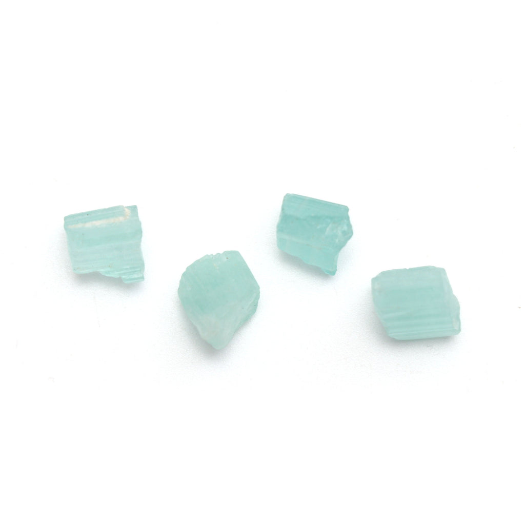 Natural Aquamarine Organic Rough Loose Gemstone | 9x9 mm | Rough Loose Gemstone | Set of 10 Pieces - National Facets, Gemstone Manufacturer, Natural Gemstones, Gemstone Beads