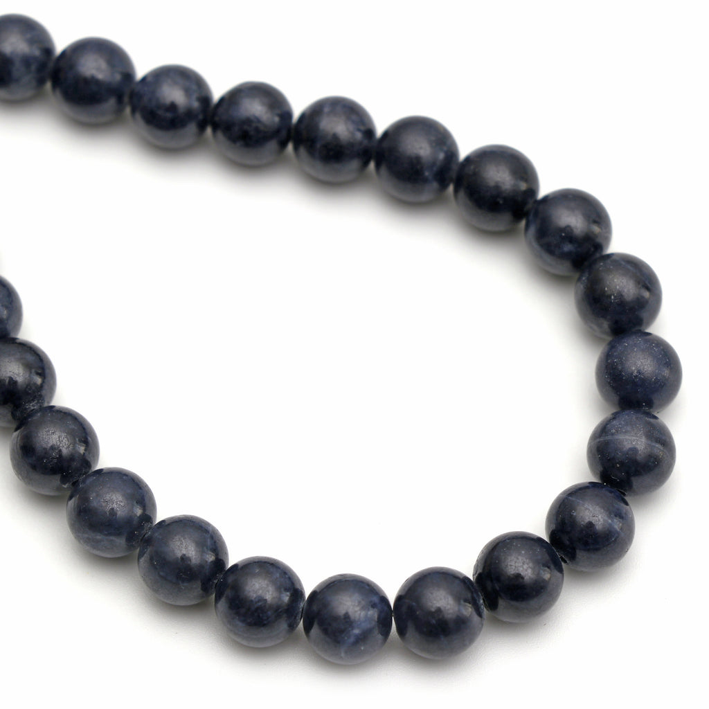 Natural Blue Sapphire Smooth Balls Beads, 9 mm, Blue Sapphire Round, Blue Sapphire strand, 20 Cm Full Strand, Per Strand Price - National Facets, Gemstone Manufacturer, Natural Gemstones, Gemstone Beads