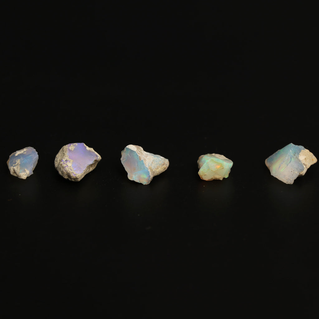 Natural Ethiopian Opal Organic Rough Loose Gemstone | 13.5x13.5 mm | Rough Loose Gemstone | Set of 10 Pieces - National Facets, Gemstone Manufacturer, Natural Gemstones, Gemstone Beads
