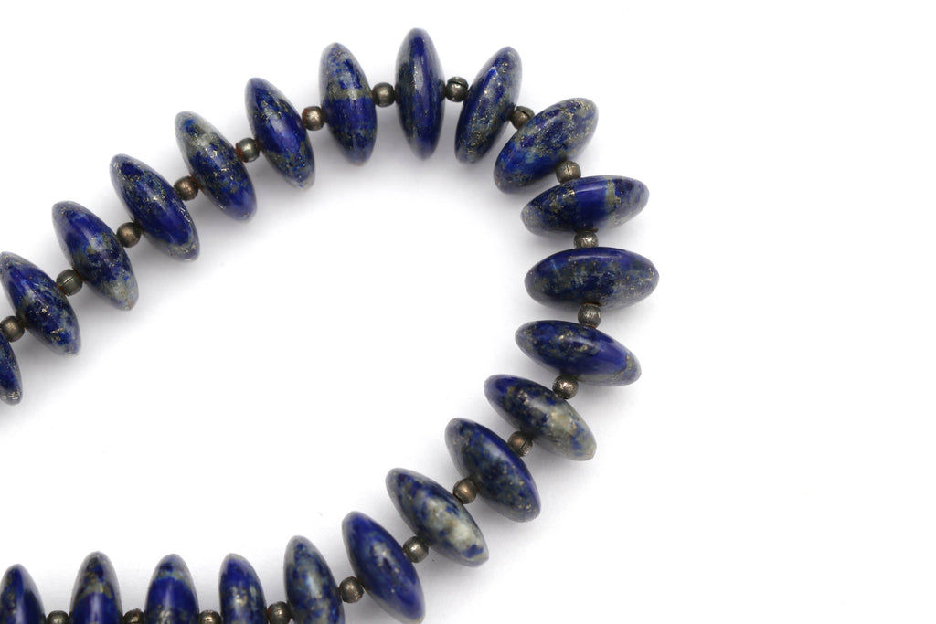 Natural Lapis Lazuli Smooth Saucer Beads- 12 mm - Lapis Lazuli Saucer, Lapis German Cut Beads - Gem Quality , 8 Inch, Price Per Strand - National Facets, Gemstone Manufacturer, Natural Gemstones, Gemstone Beads