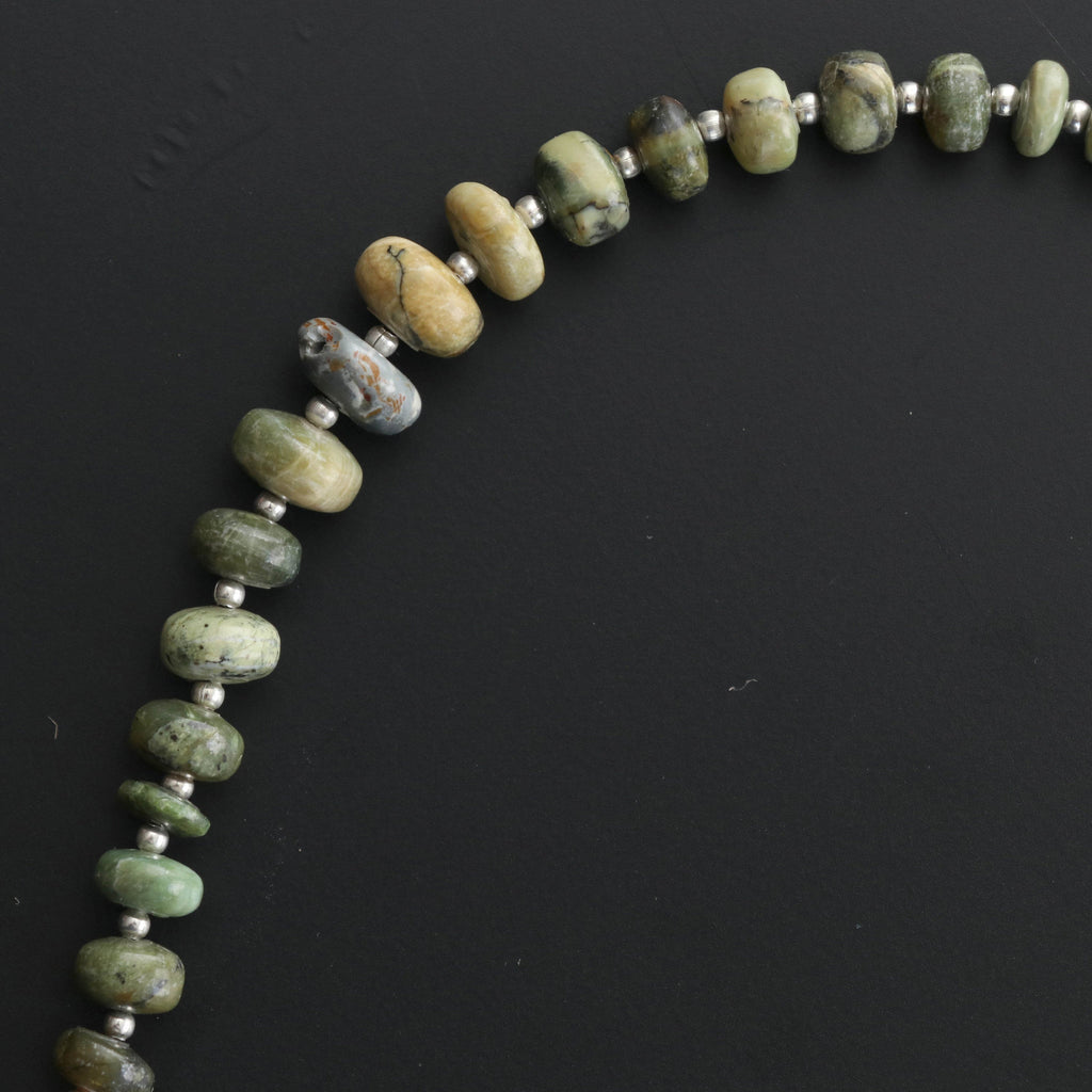 Best Quality Natural Serpentine Opal Smooth Beads - 5 mm to 10 mm - Serpentine with Opal - Gem Quality , 8 Inch, Price Per Strand - National Facets, Gemstone Manufacturer, Natural Gemstones, Gemstone Beads